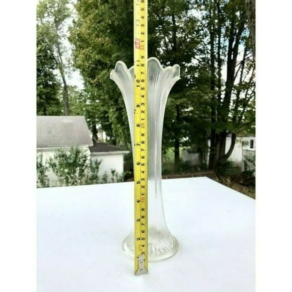 Vintage Long Crystal Vase 11.75 in - Picture 11 of 15